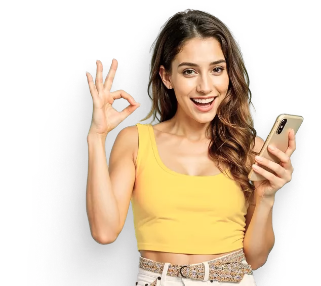 Cliente feliz con efectivoatarjeta